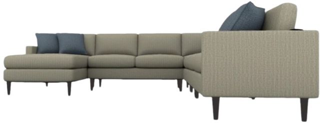 Best® Home Furnishings Customizable Trafton 5-Piece Left-Arm Facing Sectional and Chaise with Espresso Legs-1