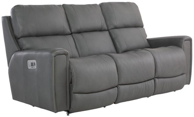 La-Z-Boy® Apollo Blue Grey Leather Power Reclining Sofa with Headrest and Lumbar-0