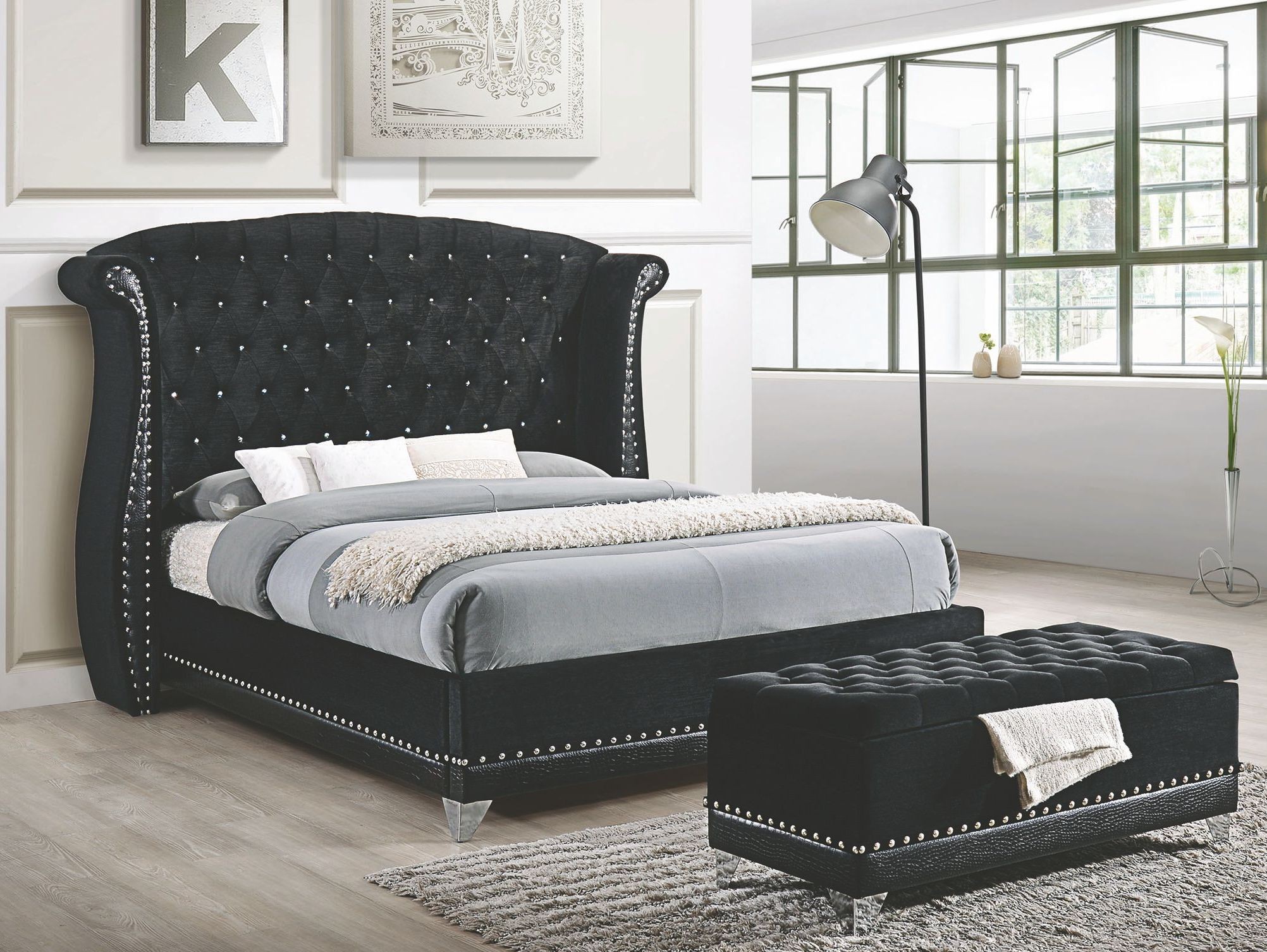 Coaster Barzini Upholstered Bed - Thumbnail 5