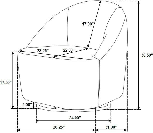 Coaster® Leon Green Upholstered Swivel Accent Chair-2
