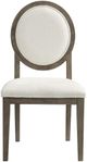Elements International Versailles Contemporary Grey/White Round Back Dining Chair-1