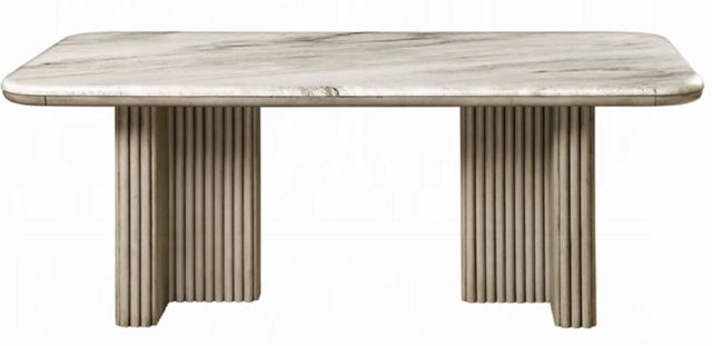 ACME Furniture Charity Natural Dining Table with Gray Oak Base-3