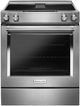 KitchenAid® 30" Stainless Steel Downdraft Slide-In Electric Range-0