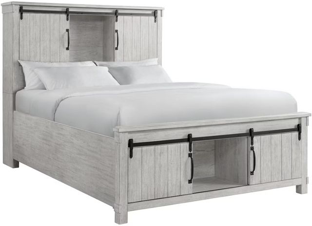 Elements International Scott White Queen Storage Bed-0