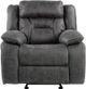 Homelegance® Madrona Hill Gray Manual Glider Reclining Chair-2