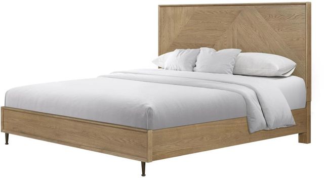 Bernards Linné Wheat Queen Wooden Panel Bed-4