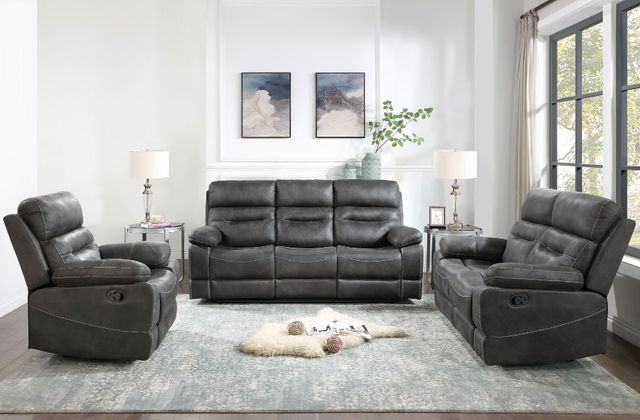 Steve Silver Co. Rudger Moonlight Gray Manual Reclining Loveseat-2
