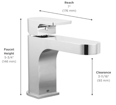DXV Equility® Polished Chrome Single Handle Bathroom Faucet with Lever Handle-3