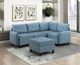 Homelegance® Garren 5-Piece Blue Modular Sectional with Storage and Ottoman-1