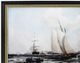 A & B Home Black/White Newport Mansions New York Harbor Canvas-1