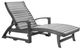 C R Plastic St. Tropez Slate and Light Gray Chaise Lounge with Hidden Wheels-0