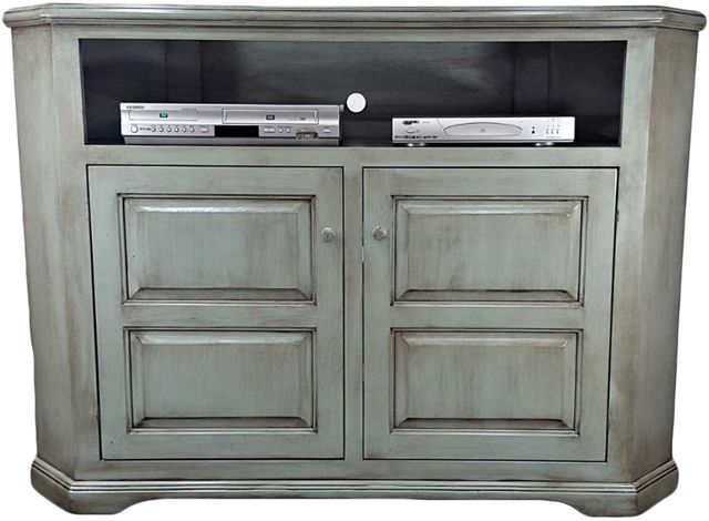 American Heartland Manufacturing Poplar 57" 2-Door Tall Corner TV Stand-0