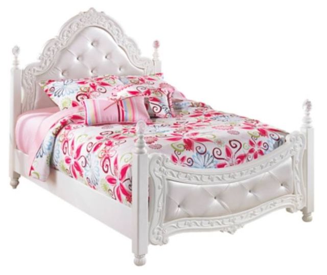 Signature Design by Ashley® Exquisite 3-Piece White Full Poster Bed Set-1