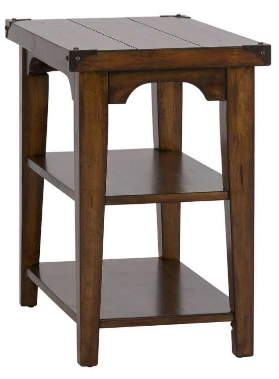 Liberty Furniture Aspen Skies Russet Brown Chair Side Table-3