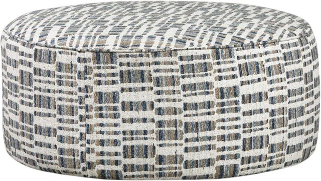 Fusion Furniture Universal Denim Stiletto Blue Cocktail Ottoman-0