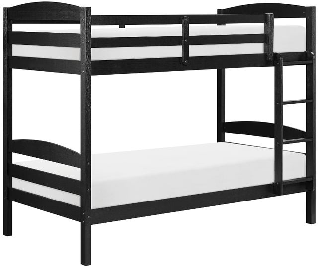 Homelegance® Lani Wire Brushed Black Twin over Twin Youth Bunk Bed-0