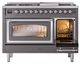 Ilve® Nostalgie II Noblesse 48'' Graphite Matte Pro Style Dual Fuel Range with Copper Trim-4