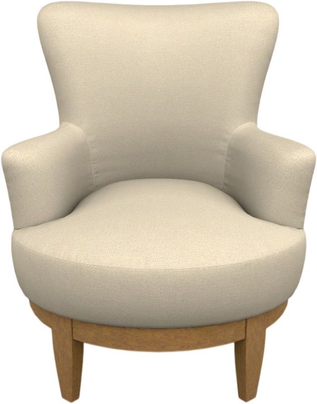 Best® Home Furnishings Customizable Justine Swivel Chair with Honey Birch Legs-1