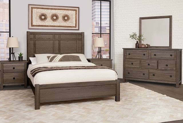 Artisan & Post by Vaughan-Bassett Driftwood Gray Architectural King Panel Bed-1