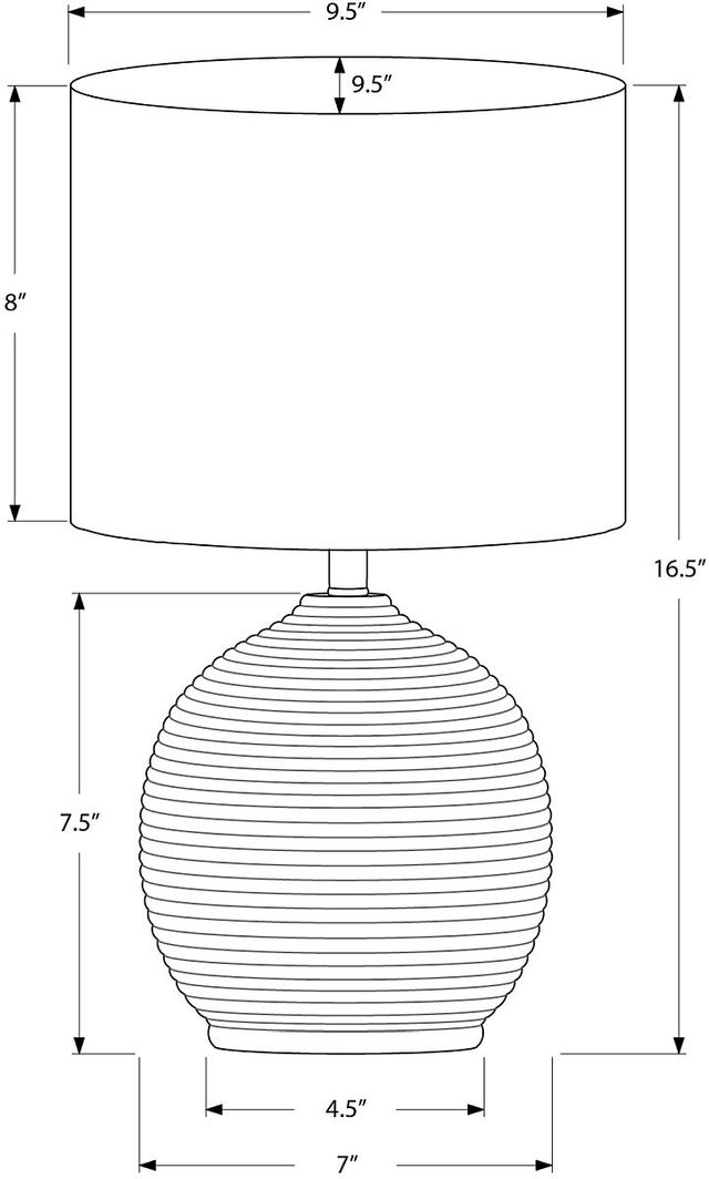Monarch Specialties Inc. Black Round Resin Table Lamp-1