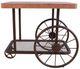 ACME Furniture Francie Oak End Table with Antique Gray Base-2