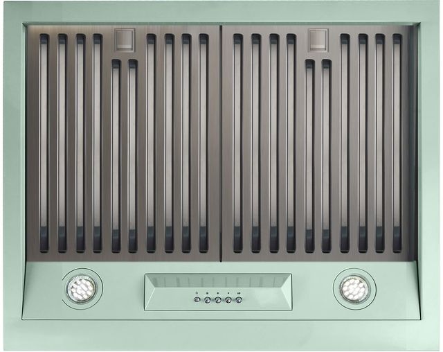Unique® Appliances Classic Retro 24" Summer Mint Green Wall Mounted Range Hood-3