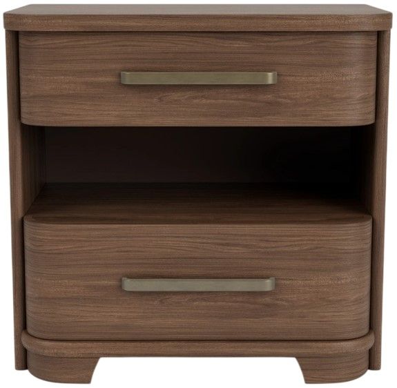 Riverside Furniture Delia Walnut 2-Drawer Nightstand-2