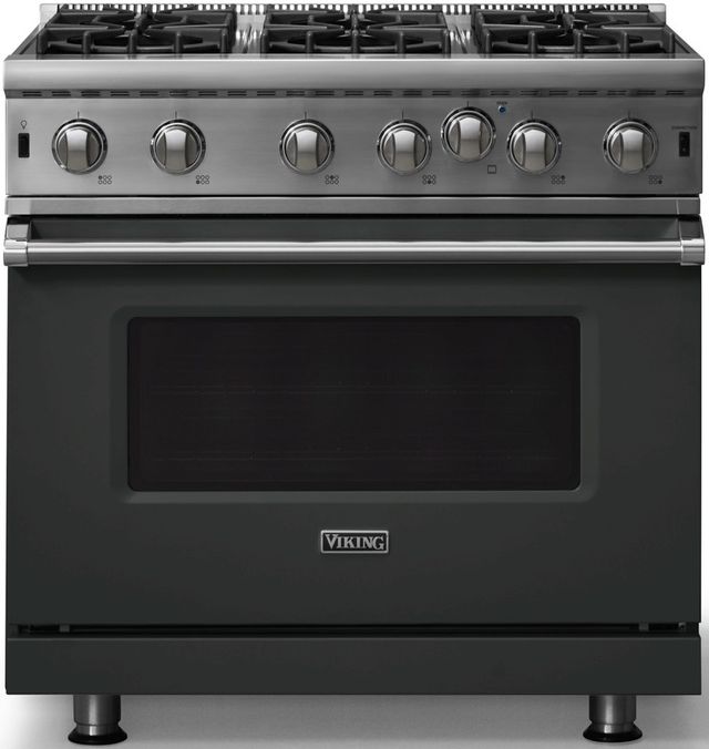 Viking® 5 Series 36" Antique Bronze Pro Style Liquid Propane Gas Range-0