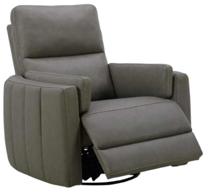 Liberty Furniture Reilly Aline Light Gray Leather Power Swivel