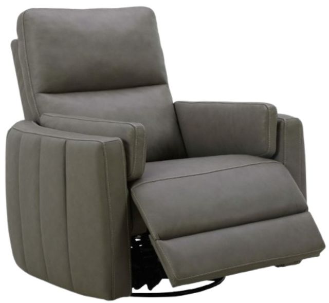 Liberty Furniture Reilly Aline Light Gray Leather Power Swivel Glider Recliner-1