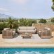 Armen Living Vivid Brown Eucalyptus Wood Outdoor Coffee Table-2