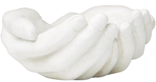 Deco Marche White Hands Open Decorative Sculpture-0