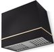 AGA Loge 36" Matte Black Wall Mounted Range Hood with Polished Brass Trim-0