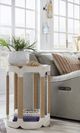 Magnussen Home® Sunset Cove Moonlight Pearl Glass Top Drum Table-1