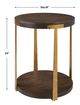 Uttermost® Palisade Walnut Side Table with Antique Gold Frame-2