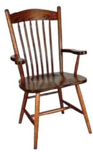 Members Amish Customizable Heritage Woodcrafters Springfield Dining Arm Chair-0