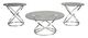 Signature Design by Ashley® Hollynyx 3-Piece Glass Top Occasional Table Set with Chrome Base-1