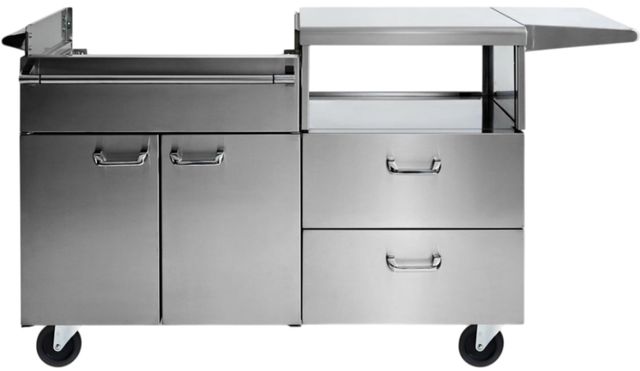 LYNX® Napoli 30" Stainless Steel Liquid Propane Outdoor Oven on Mobile Kitchen Cart-2