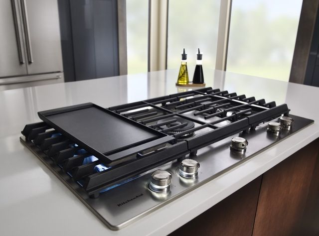 KitchenAid® 36'' Stainless Steel Gas Cooktop-8