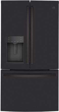 GE® 36 in. 22.1 Cu. Ft. Fingerprint Resistant Black Slate Counter Depth French Door Refrigerator