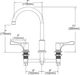 Elkay Chrome 8" Centerset Concealed Deck Mount Faucet with Arc Spout and 4" Lever Handles-1
