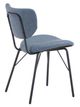 Jofran Inc. Urban Archive Owen Black/Slate Upholstered Dining Side Chair-4