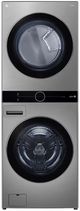 LG WashTower™ Graphite Steel Electric Laundry Center, 5.2 Cu. Ft. Washer, 7.4 Cu. Ft. 3-Way Venting Dryer with Black Tempered Glass Doors-0
