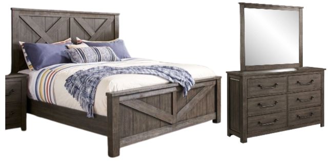 American Wholesale Furniture Denver 3-Piece Dark Brown Queen Bedroom Set-0