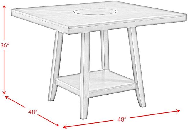 Elements International Seneca Gray Counter Dining Table-2