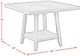 Elements International Seneca Gray Counter Dining Table-2