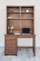 Mako Wood Furniture Inc. Home Office 2-Piece Left Pedestal Desk and Hutch Set-2