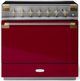 AGA™ Elise 36" Stainless Steel Pro Style Induction Range with Cranberry Door-0
