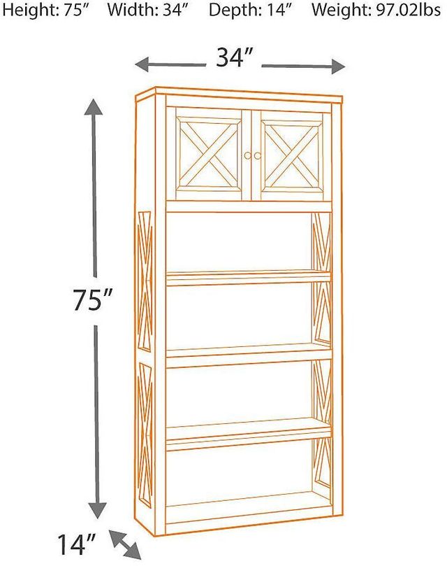 Signature Design by Ashley® Bolanburg Antique White  75" Bookcase-4