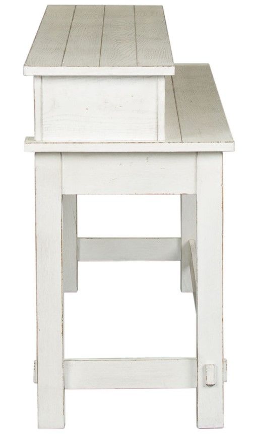 Liberty Furniture Modern Farmhouse Flea Market White Console Bar Table-3